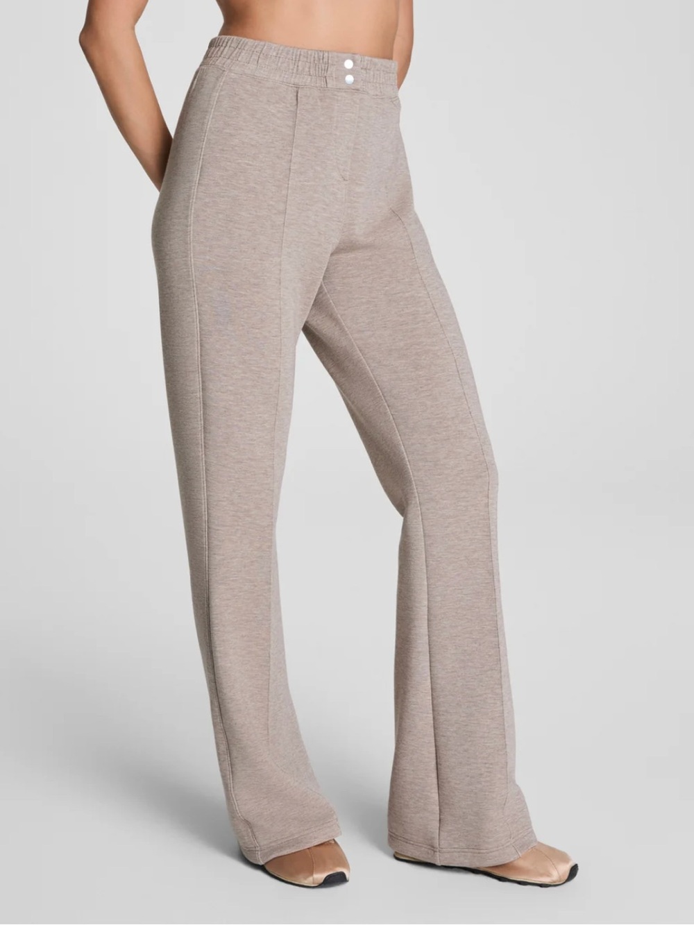 Spanx AirEssentials Brushed Flare Pant - Birch Heather - XS